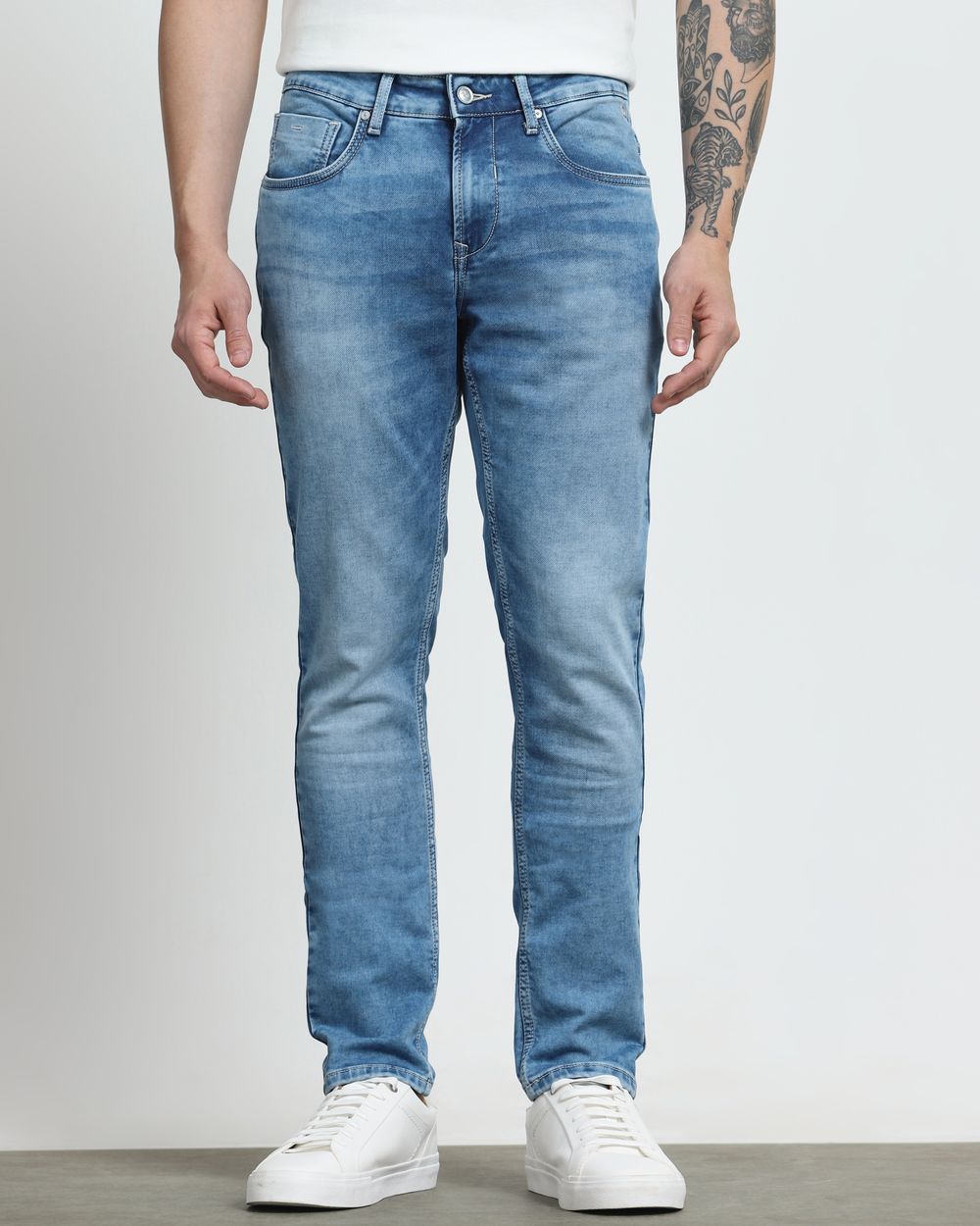 Mid Blue Skinny Fit Jeans