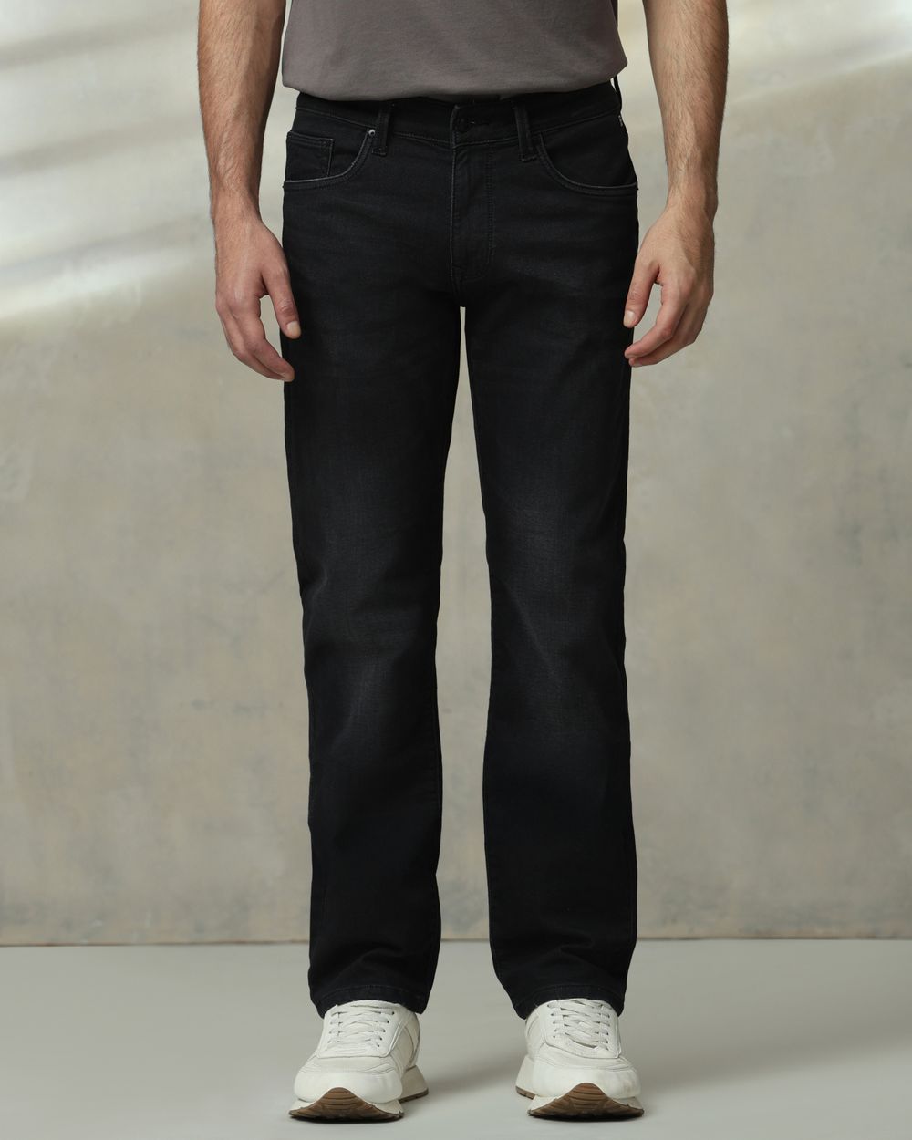 Charcoal Straight Fit Jeans