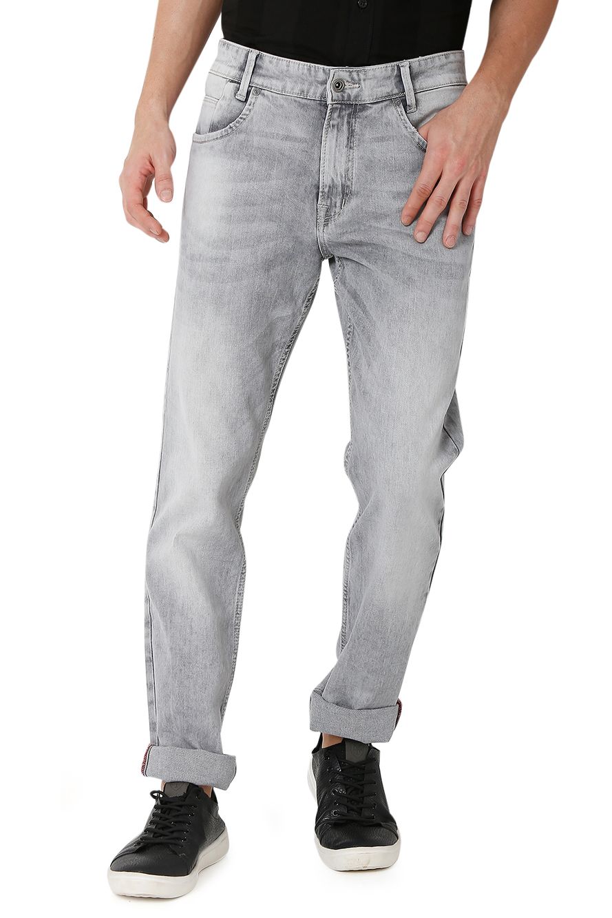 Grey Straight Fit Original Stretch Jeans