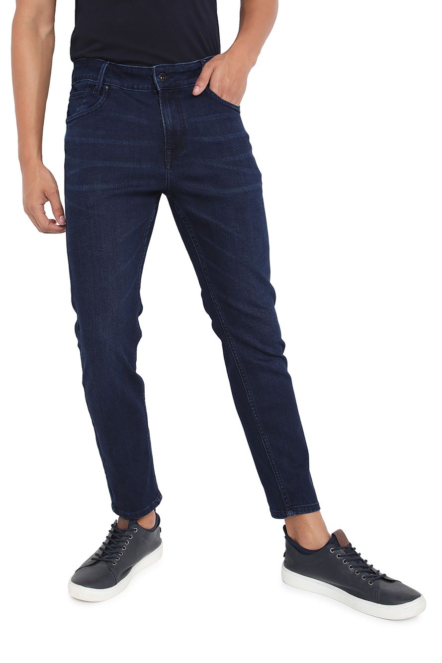 Dark Blue Ankle Length Original Stretch Jeans