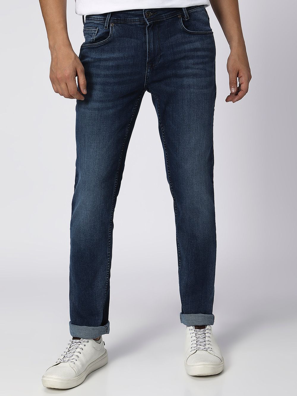 Blue Grey Super Slim Fit Originals Stretch Jeans