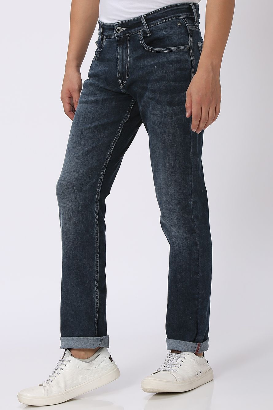 Blue Black Straight Fit Originals Stretch Jeans