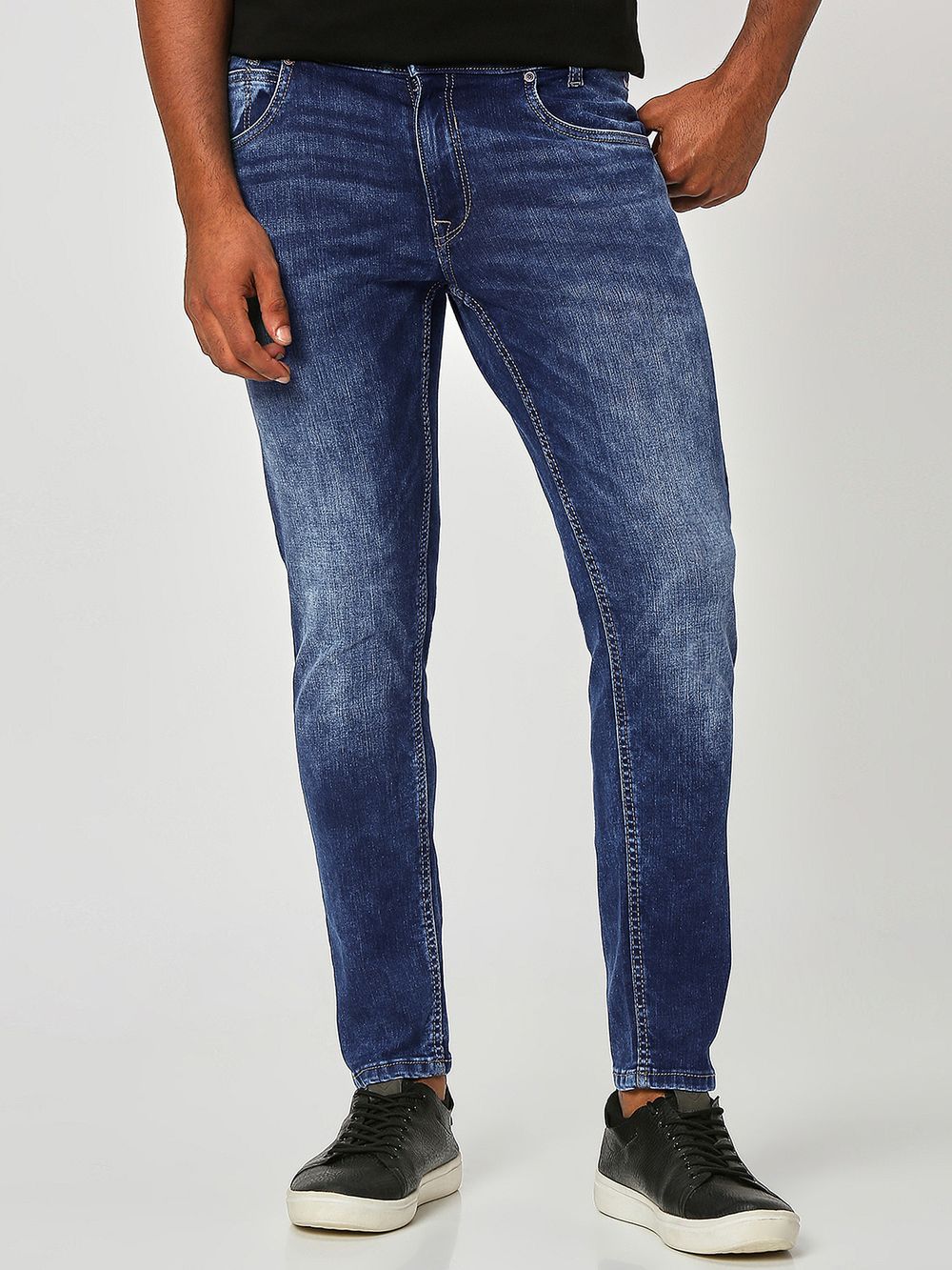 Mid Blue Ankle Length Originals Stretch Jeans