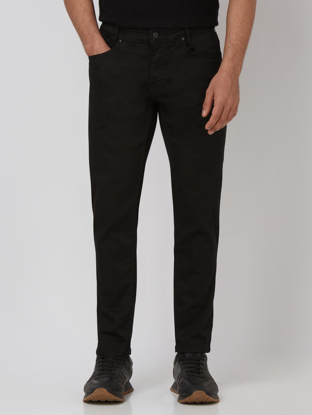Jet Black Ankle Length Jeans