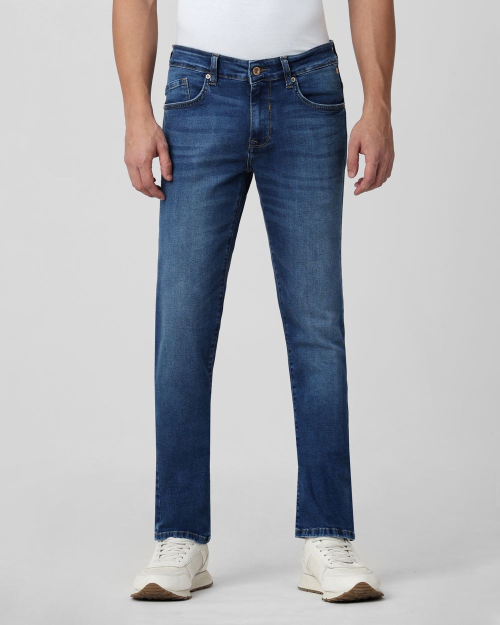 Mid Blue Super Slim Fit Originals Stretch Jeans