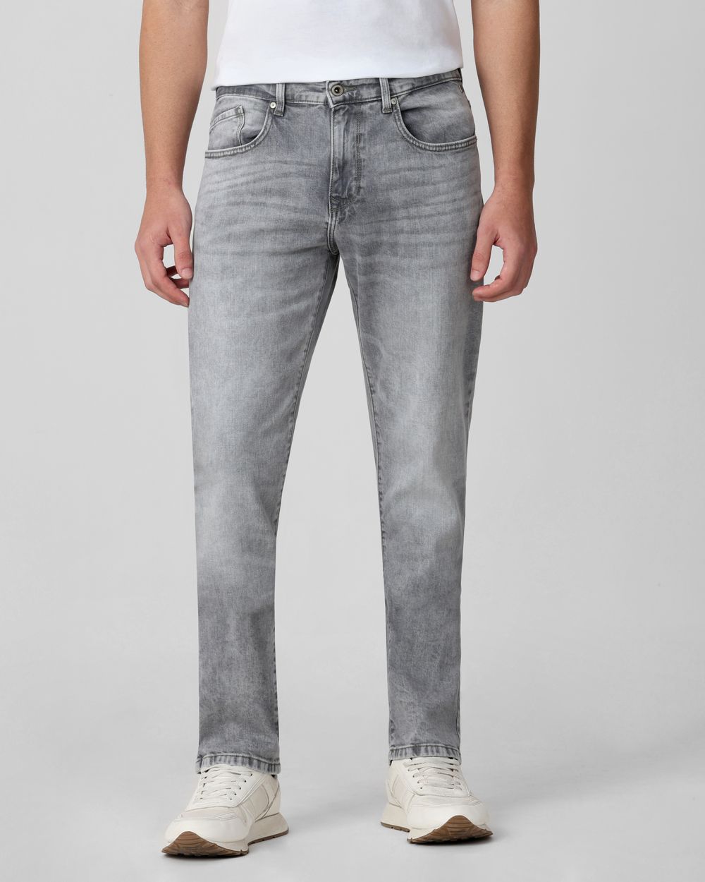 Light Grey Straight Fit Originals Stretch Jeans