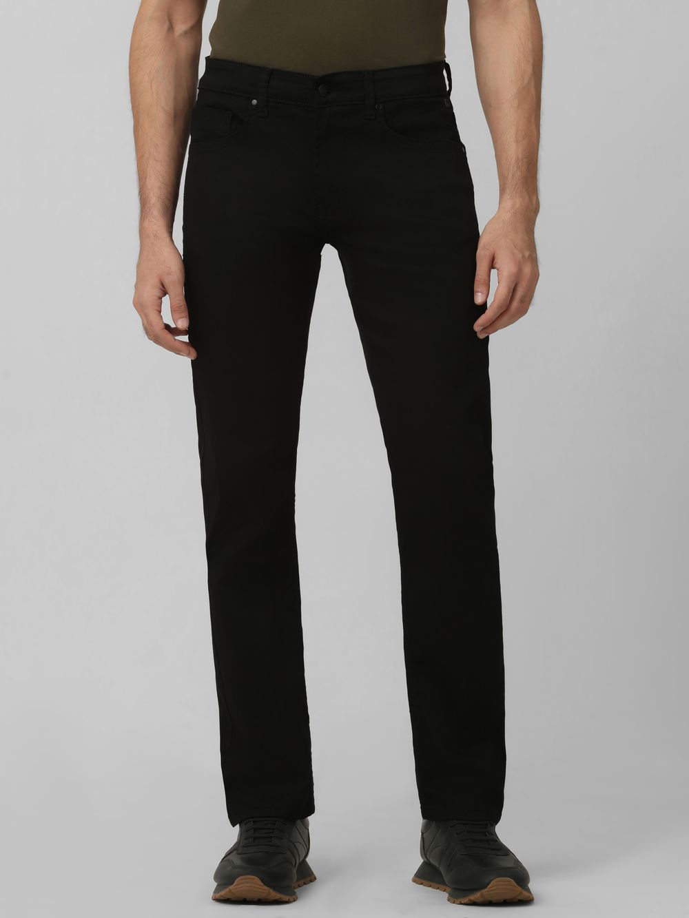 Jet Black Relaxed Straight Fit Originals Stretch Jeans