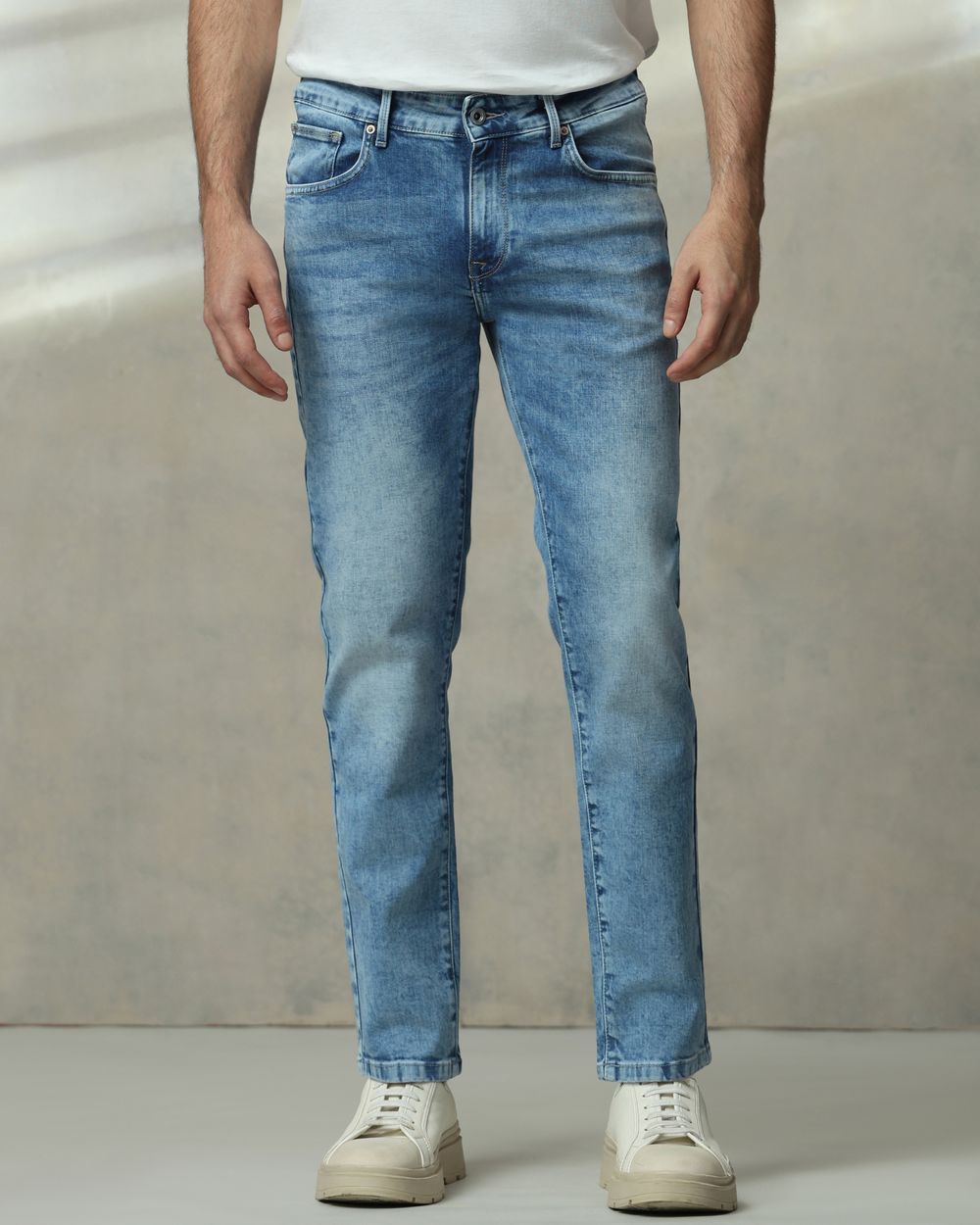 Light Blue Ankle Length Jeans