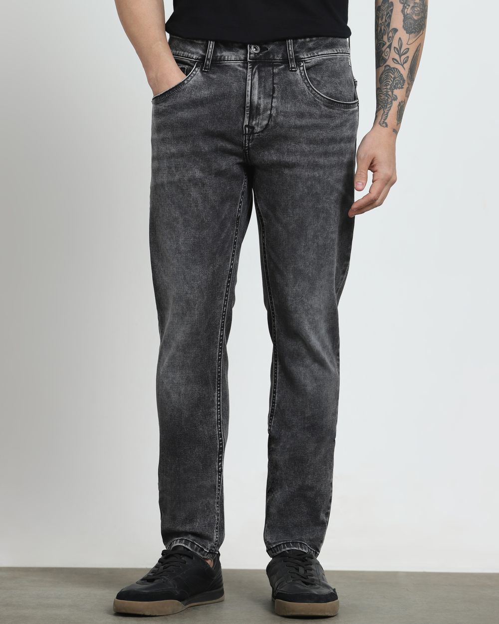 Charcoal Skinny Fit Jeans