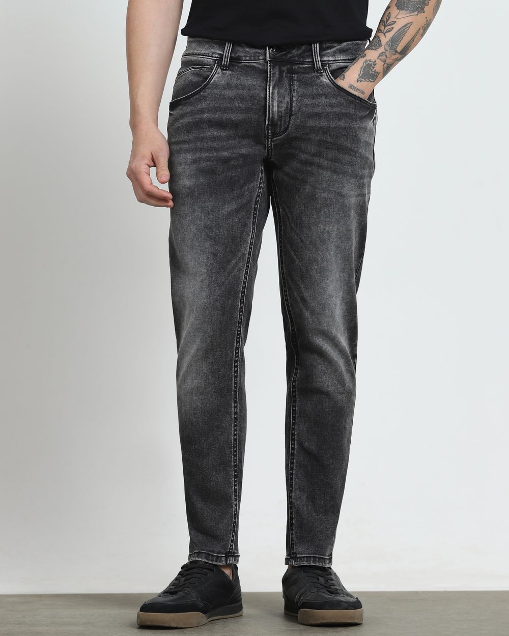 Charcoal Ankle Length Jeans