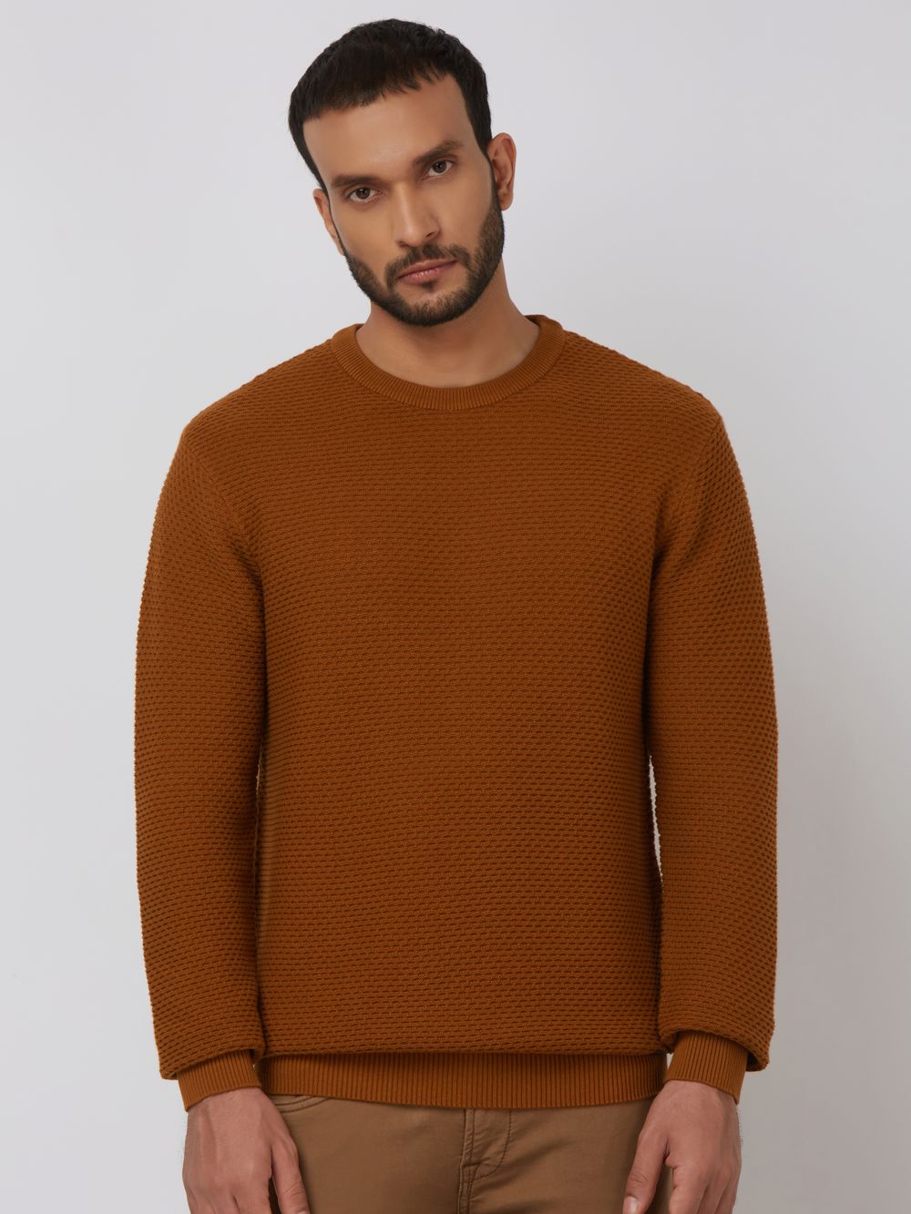 Textured Slim Fit Sweater