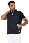 Quilted Gilet With Contrast Zip Detail