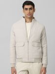 Off White Quilted Suede Slim Fit Jacket