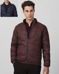 Navy Quilted Puffer Slim Fit Jacket