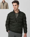 Olive Quilted Puffer Slim Fit Jacket