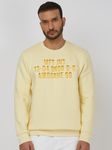 Light Yellow Slim Fit Sweatshirt