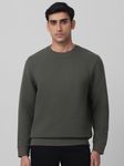 Textured Plain Slim Fit Sweatshirt