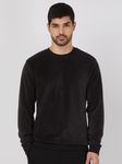 Black Velvet Slim Fit Sweatshirt