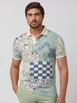 Off White Logo Print Half Sleeve Casual Polo