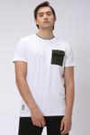 White Solid Knitted Jersey T-Shirt