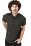 Olive Dobby Slim Fit Casual Shirt
