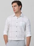 White Flannel Check Slim Fit Casual Shirt