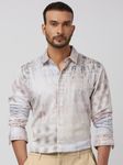 Multicolour Abstract Print Slim Fit Casual Shirt