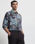 Multi Paisley Print Slim Fit Casual Shirt