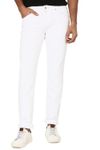 White Narrow Fit Knitted Stretch Jeans
