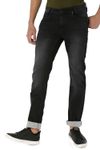 Black Narrow Fit Knitted Stretch Jeans