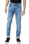 Mid Blue Super Slim Fit Knitted Stretch Jeans