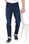 Deep Blue Straight Fit Knitted Stretch Jeans