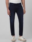 Deep Indigo Blue Ankle Length Denim Deluxe Stretch Jeans