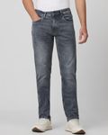 Grey Straight Fit Denim Deluxe Stretch Jeans