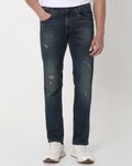 Tinted Super Slim Fit Distressed Stretch Jeans