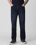 Dark Indigo Blue Relaxed Straight Fit Originals Stretch Jeans