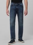 Mid Blue Relaxed Straight Fit Originals Stretch Jeans