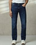 Dark Indigo Blue Relaxed Straight Fit Jeans