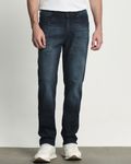 Blue Black Relaxed Straight Fit Jeans