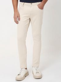 Buy Off White Skinny Fit Superstretch Coloured Jeans Online at Muftijeans