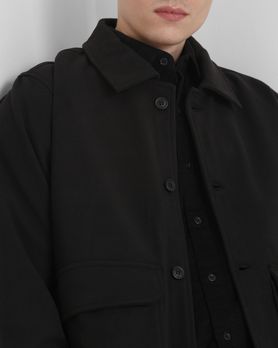 Black Flannel Relaxed Fit Jacket