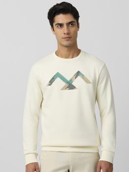 Graphic Print Chest Slim Fit Sweatshirt