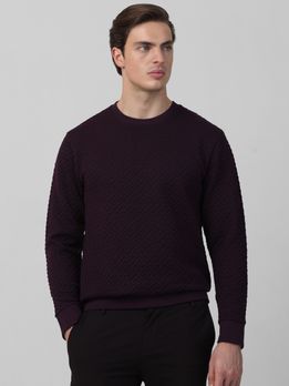 Herringbone Plain Slim Fit Sweatshirt