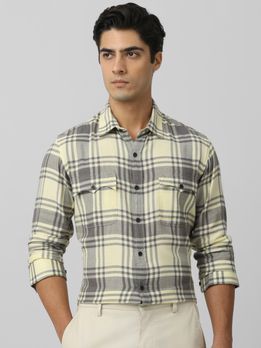 Grey Flannel Check Slim Fit Casual Shirt