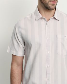 Lilac Tonal Stripe Slim Fit Casual Shirt