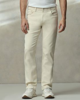 Off White Straight Fit Jeans