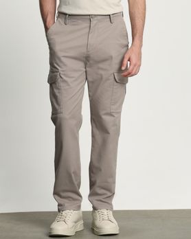 Stone Relaxed Tapered Fit Cotton Cargo