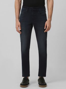 Blue Black Ankle Length Denim Deluxe Stretch Jeans