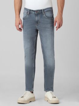 Light Grey Ankle Length Denim Deluxe Stretch Jeans