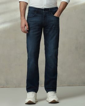 Blue Black Straight Fit Jeans